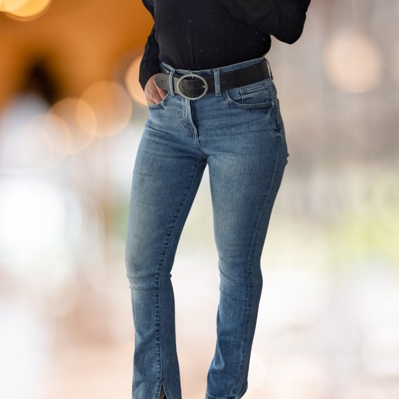 Mid Rise Light Wash Hyper Stretch Bootcut Jeans - Picture 3 of 10